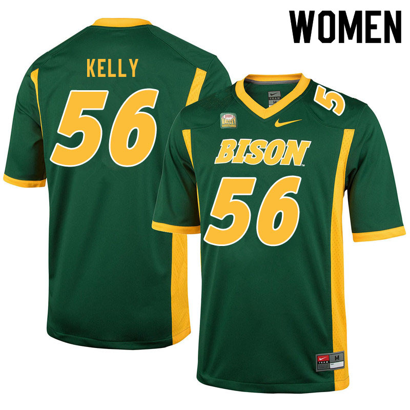 Women #56 Justice Kelly North Dakota State Bison College Football Jerseys Sale-Green